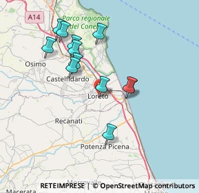 Mappa Via Dante Alighieri, 60025 Loreto AN, Italia (7.0325)