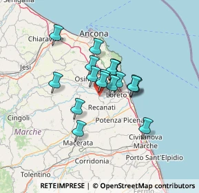 Mappa SP105, 62019 Recanati MC, Italia (9.28278)