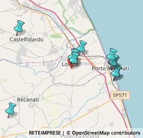 Mappa Viale Umbria, 60025 Loreto AN, Italia (3.81545)