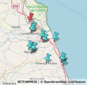 Mappa Viale Umbria, 60025 Loreto AN, Italia (6.23267)