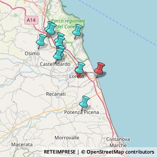 Mappa Via Bersaglieri D Italia, 60025 Loreto AN, Italia (7.27417)