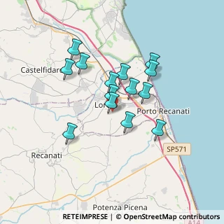 Mappa Via Bersaglieri D Italia, 60025 Loreto AN, Italia (2.89214)