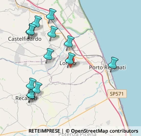 Mappa Via Abruzzo, 60025 Loreto AN, Italia (4.60385)