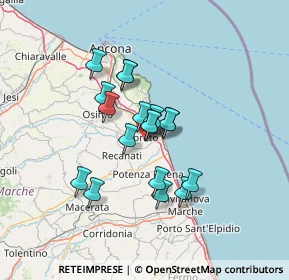 Mappa Via Abruzzo, 60025 Loreto AN, Italia (10.20889)