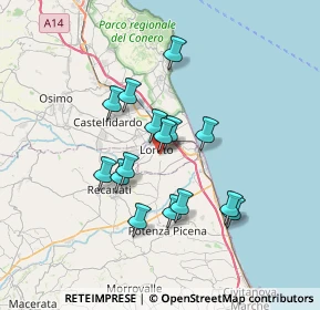 Mappa Via Abruzzo, 60025 Loreto AN, Italia (5.85467)