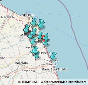 Mappa Via Recanati, 62017 Porto Recanati MC, Italia (10.787)