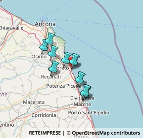Mappa Via C. B. Cavour, 62017 Porto Recanati MC, Italia (9.69077)