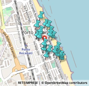 Mappa Via C. B. Cavour, 62017 Porto Recanati MC, Italia (0.1485)