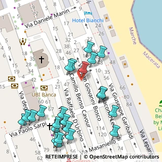 Mappa Via C. B. Cavour, 62017 Porto Recanati MC, Italia (0.064)
