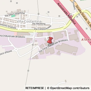 Mappa Via Zona Industriale Brodolini,  24, 60025 Loreto, Ancona (Marche)