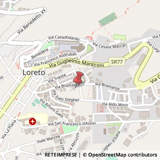 Mappa Via Donato Bramante, 148, 60025 Loreto AN, Italia, 60025 Loreto, Ancona (Marche)