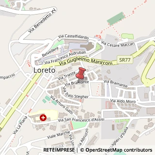 Mappa Via Donato Bramante, 80, 60025 Loreto, Ancona (Marche)
