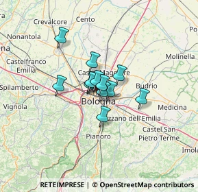 Mappa Via Antonio di Vincenzo, 40121 Bologna BO, Italia (6.87)