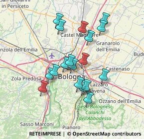 Mappa Via Antonio di Vincenzo, 40121 Bologna BO, Italia (6.20278)