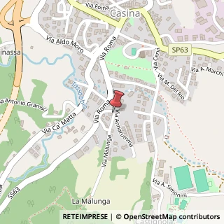 Mappa Via malunga 10, 42034 Casina, Reggio nell'Emilia (Emilia Romagna)