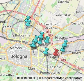 Mappa Via Edoardo Ferravilla, 40128 Bologna BO, Italia (1.38615)