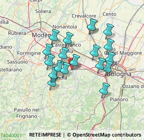 Mappa Via Gaetano Gandolfi, 40053 Valsamoggia BO, Italia (12.12053)