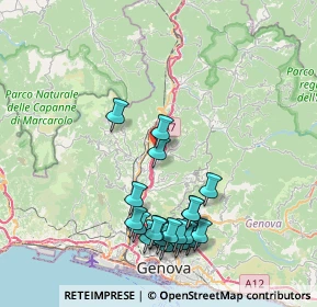 Mappa A7 Milano - Genova, 16010 Serra Riccò GE, Italia (8.413)