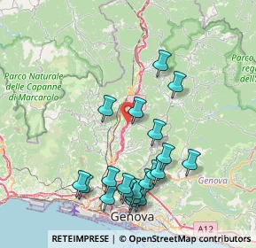 Mappa A7 Milano - Genova, 16010 Serra Riccò GE, Italia (8.443)