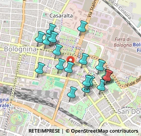 Mappa Via Tiberio Fiorilli, 40128 Bologna BO, Italia (0.413)