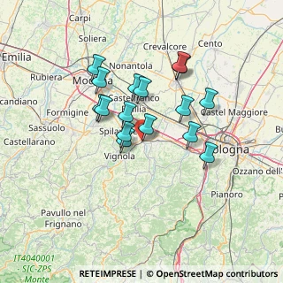 Mappa Via Caduti di Sabbiuno, 40053 Valsamoggia BO, Italia (11.53688)