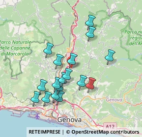 Mappa Pedemonte, 16010 Serra Riccò GE, Italia (6.88118)