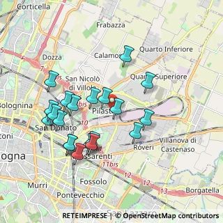 Mappa Via Italo Svevo, 40127 Bologna BO, Italia (1.8665)