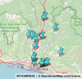 Mappa Via Pasquale Ronco, 16010 Serra Riccò GE, Italia (8.077)