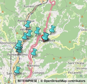 Mappa Via Antonio Medicina, 16010 Serra Riccò GE, Italia (1.66071)