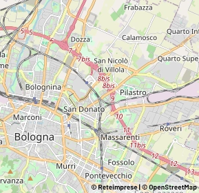 Mappa 40127 Bologna BO, Italia (1.863)