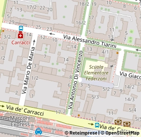 Mappa Via Antonio di Vincenzo, 40121 Bologna BO, Italia (0.08077)