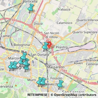 Mappa Viale Zagabria, 40127 Bologna BO, Italia (3.10545)