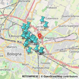 Mappa Viale Zagabria, 40127 Bologna BO, Italia (1.5425)