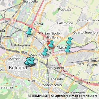 Mappa Viale Zagabria, 40127 Bologna BO, Italia (1.89455)