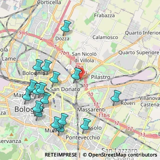 Mappa Viale Zagabria, 40127 Bologna BO, Italia (2.58294)