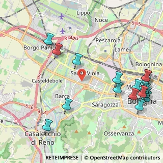 Mappa Via Benvenuto Tisi, 40133 Bologna BO, Italia (2.82222)
