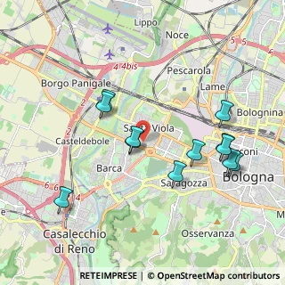 Mappa Via Benvenuto Tisi, 40133 Bologna BO, Italia (1.98333)