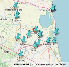 Mappa Via Ventottesima Brigata Garibaldi, 48011 Alfonsine RA, Italia (16.96389)