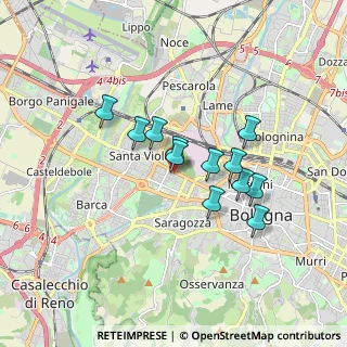 Mappa Via Francesco Baracca, 40133 Bologna BO, Italia (1.35833)