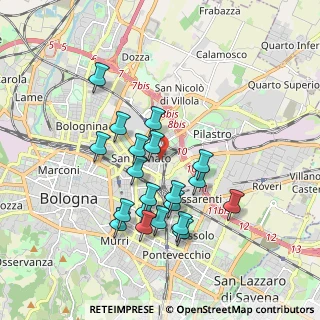 Mappa Via Isabella Andreini, 40127 Bologna BO, Italia (1.6935)