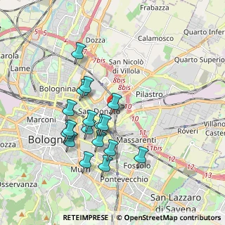 Mappa Via Isabella Andreini, 40127 Bologna BO, Italia (1.75824)