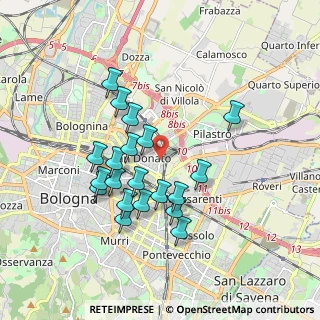 Mappa Via Isabella Andreini, 40127 Bologna BO, Italia (1.672)