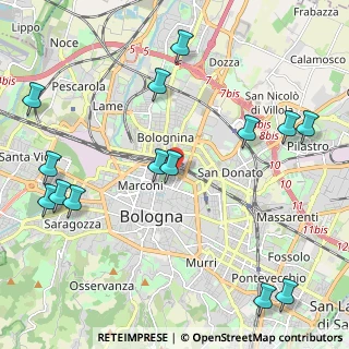 Mappa Mura di Porta Galliera, 40126 Bologna BO, Italia (2.75857)