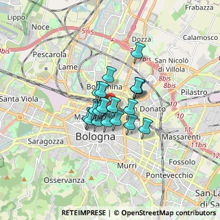 Mappa Mura di Porta Galliera, 40126 Bologna BO, Italia (0.99053)