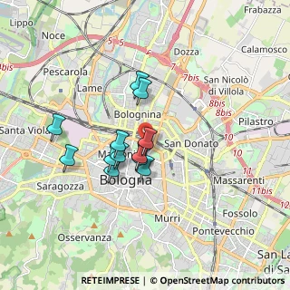 Mappa Mura di Porta Galliera, 40126 Bologna BO, Italia (1.36083)