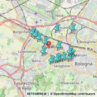 Mappa Via Antonio Mancini, 40133 Bologna BO, Italia (1.54533)