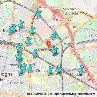 Mappa Via S. Donato, 40137 Bologna BO, Italia (1.2915)