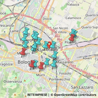Mappa Via S. Donato, 40137 Bologna BO, Italia (1.777)