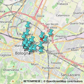 Mappa Via S. Donato, 40137 Bologna BO, Italia (1.536)