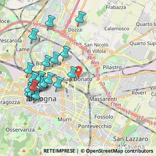 Mappa Via S. Donato, 40137 Bologna BO, Italia (2.359)